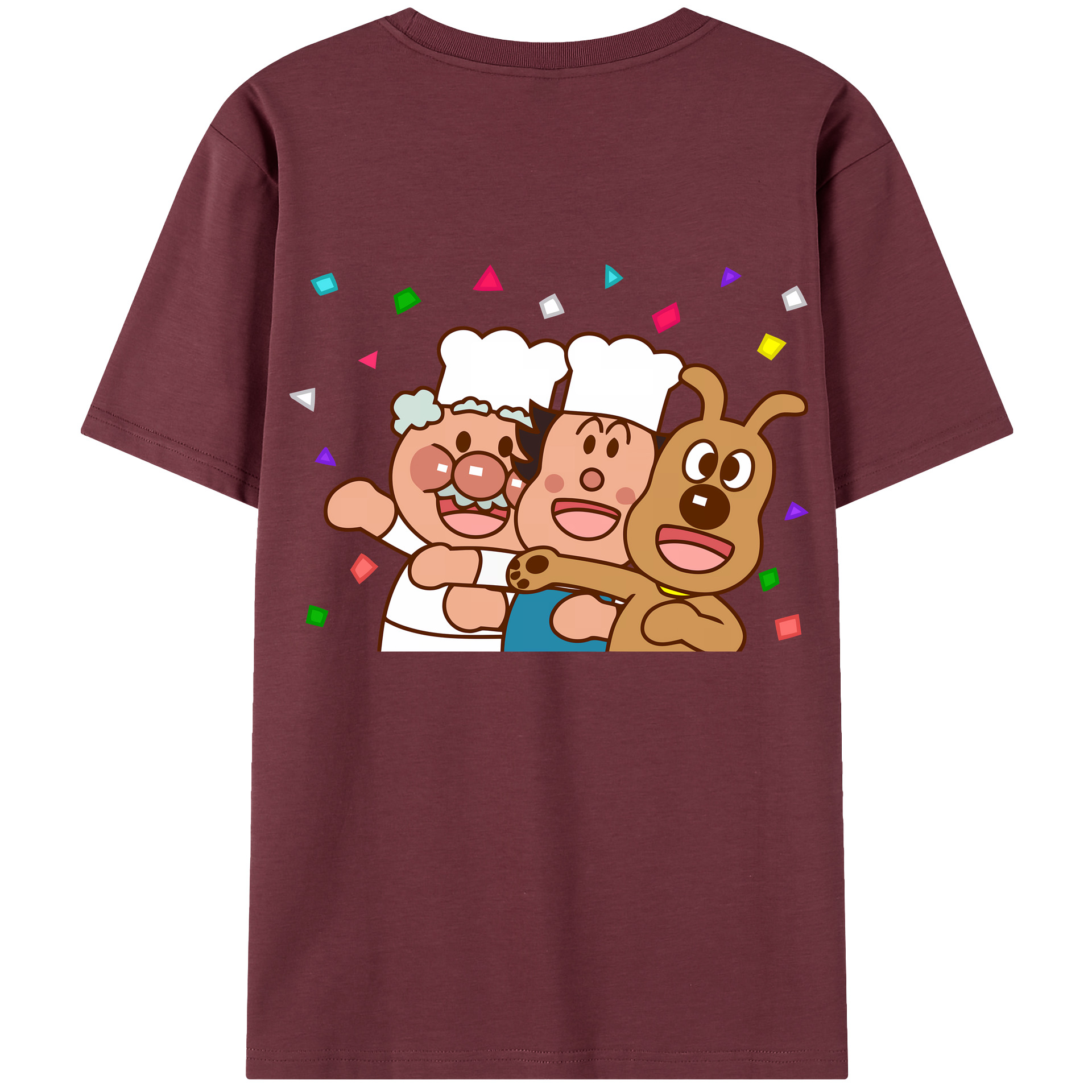 （画像用） アンパンマン Anpanman 綿100％半袖Tシャツ（背面プリント）